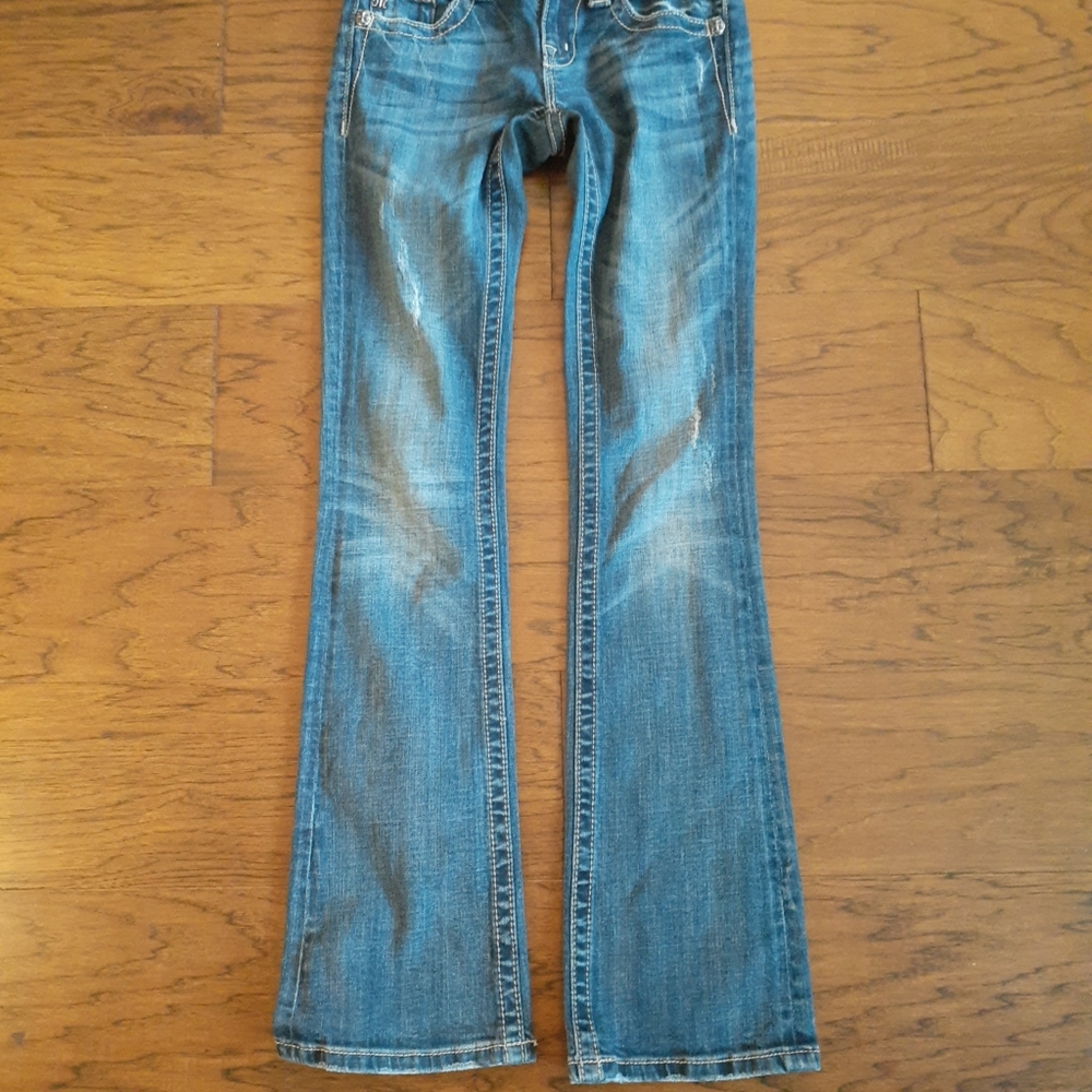 GORGEOUS NEW Miss Me Size 26 Bootcut Classic Blue Jeans - Picture 2 of 7